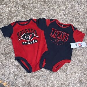 NFL Houston Texans Navy and Red Baby Bodysuit - 3/6M - NWT